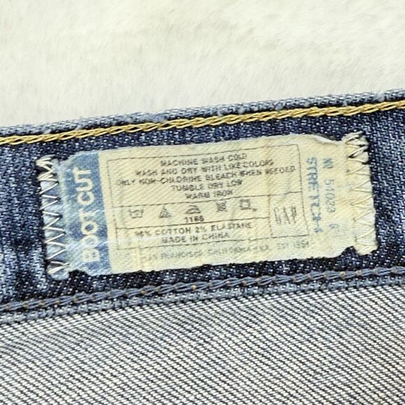 Gap 1969 Jeans Women Size 31/12L (34x33.5) Light Wash Denim Perfect Boot Stretch - Picture 13 of 16